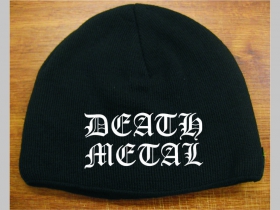 Death Metal čierna pletená čiapka stredne hrubá vo vnútri naviac zateplená, univerzálna veľkosť, materiálové zloženie 100% akryl